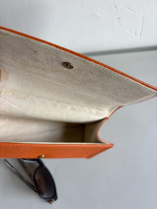 Tory Burch Orange Saffiano Wallet with tribal gradient brown Sunglasses main image 4